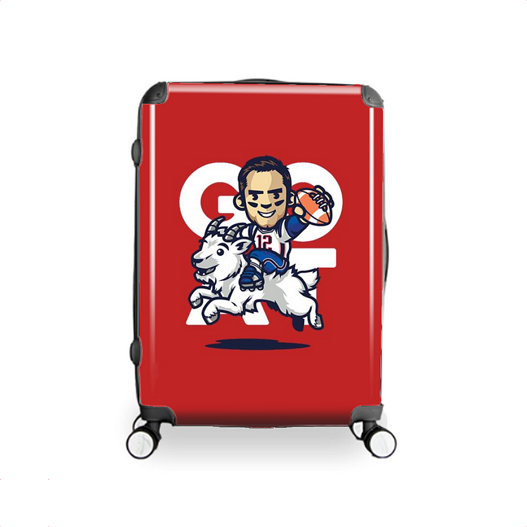 Tom Brady Rides A Goat, Football Hardside Luggage
