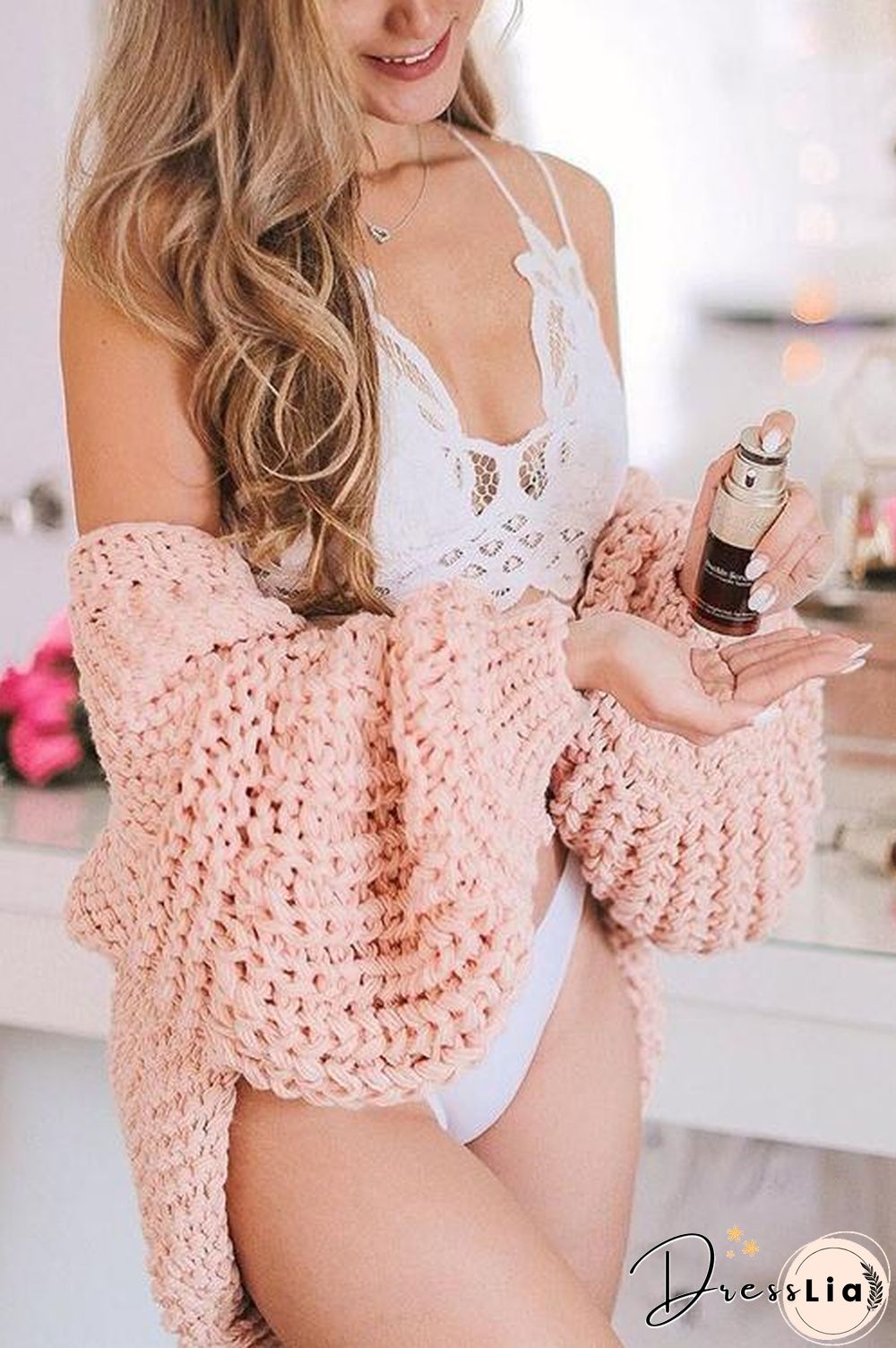 Puff Sleeve Loose Cardigan
