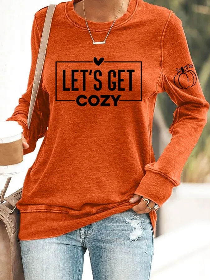 Women's Let's Get Cozy Print Sweatshirt 