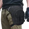 Motorcycle Drop Leg Bag Fanny Pack Breathable for Cycling Riding (Black)