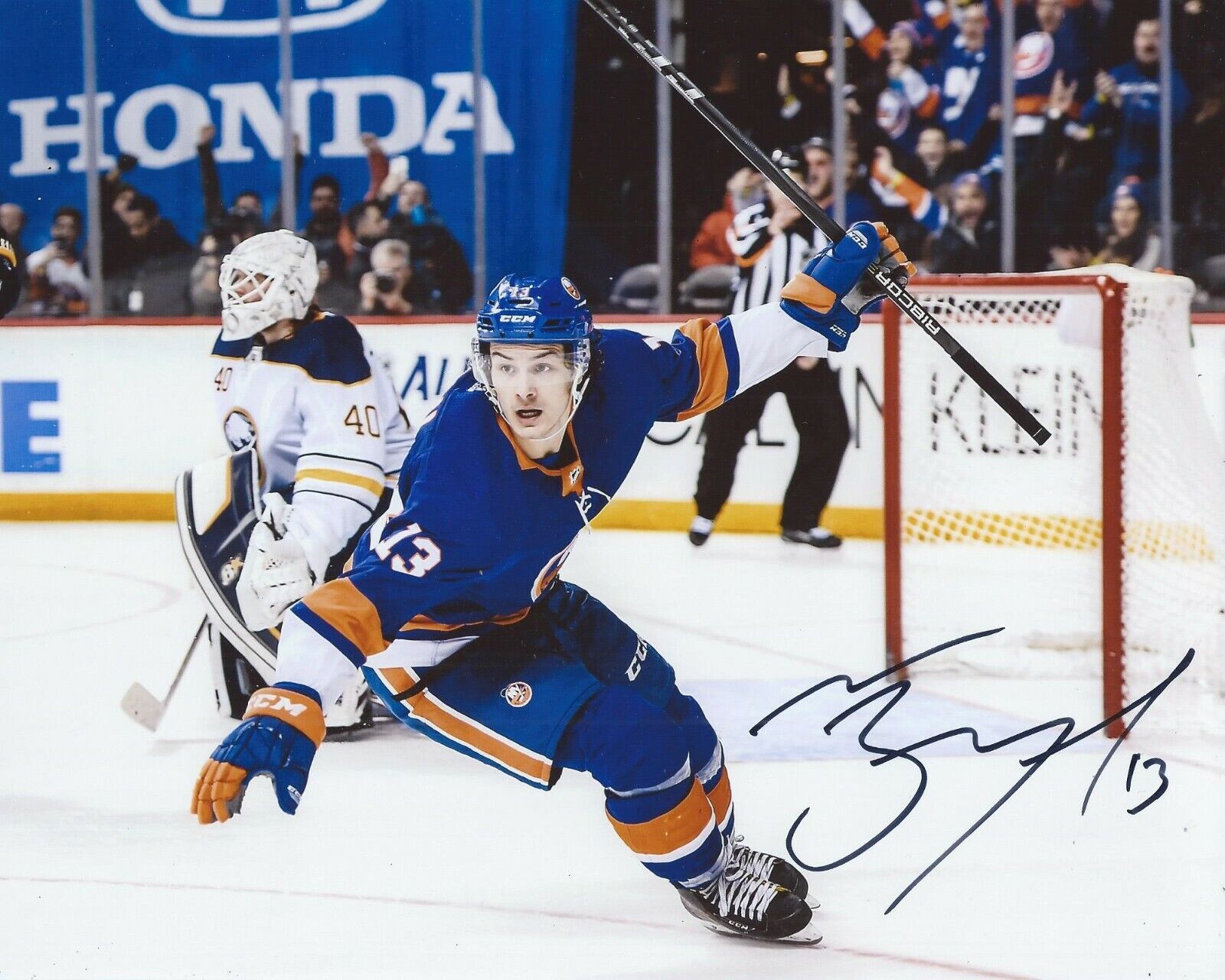 Mathew Barzal Signed 8x10 Photo Poster painting New York Islanders Autographed COA C