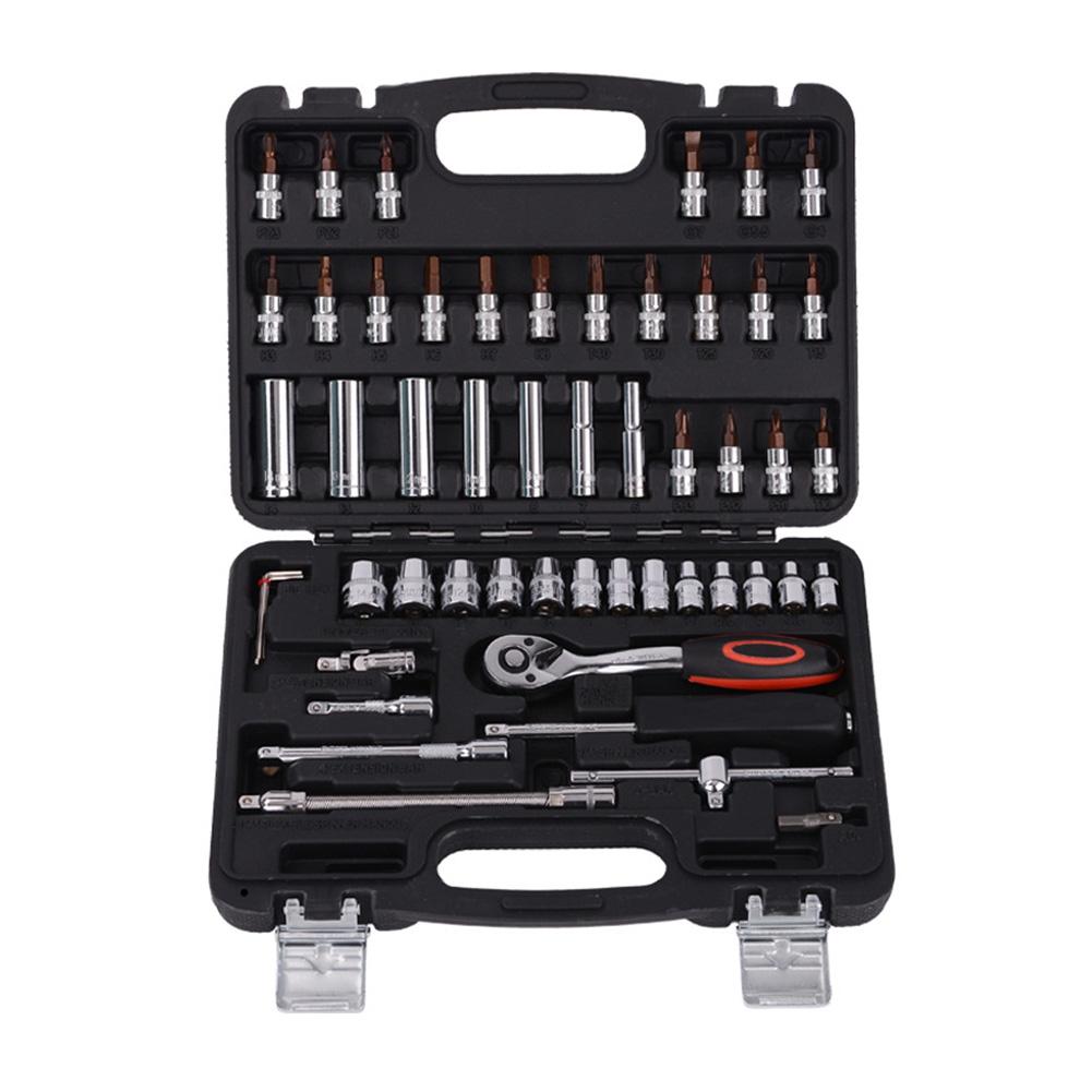 

53pcs Ratchet Wrench Sleeve Set Kit for Car Bicycle Hardware Repair Tools, 501 Original