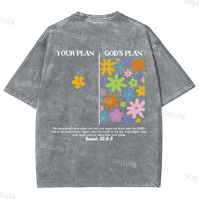Sopula God's Plan Unisex Washed T-Shirt