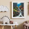 Diamond Painting-DIY Full Round Drill Forest Waterfalls（40*50CM)
