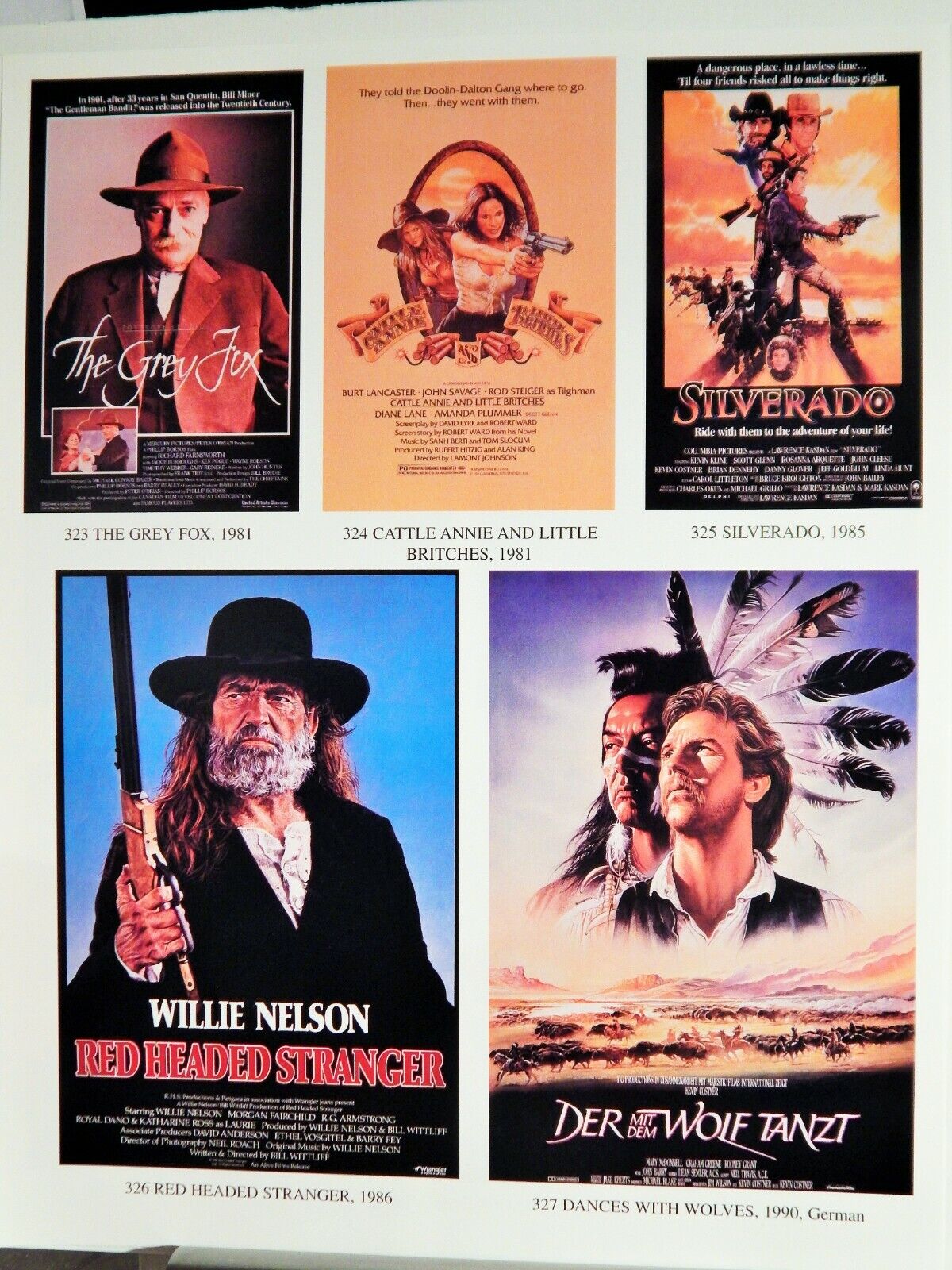 RED HEADED STRANGER / GREY FOX MOVIE POSTER Photo Poster painting HI-DEF(1998 reprint)