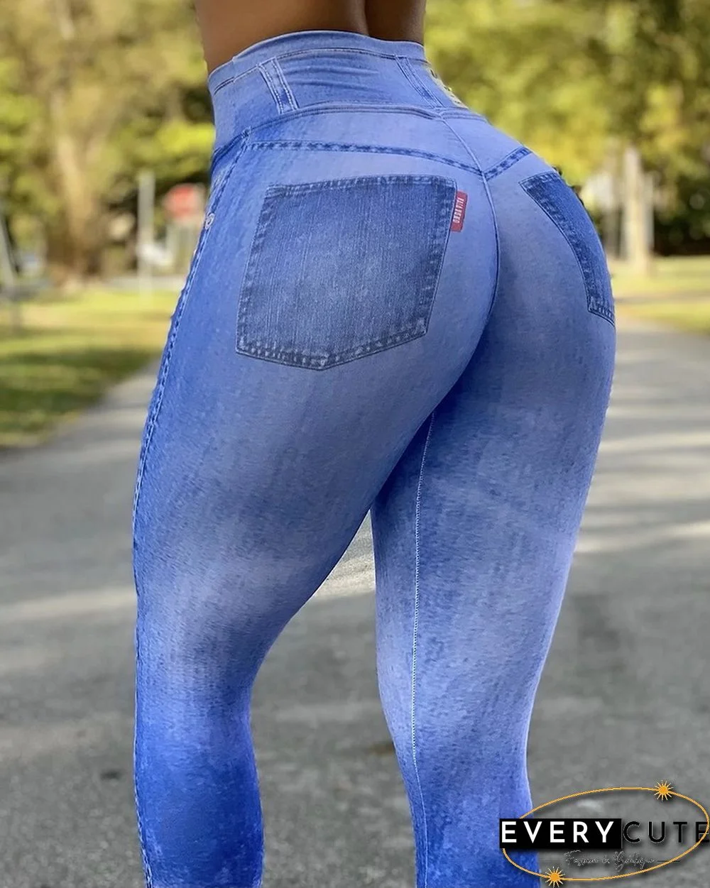 High Waist Cutout Ripped Active Pants