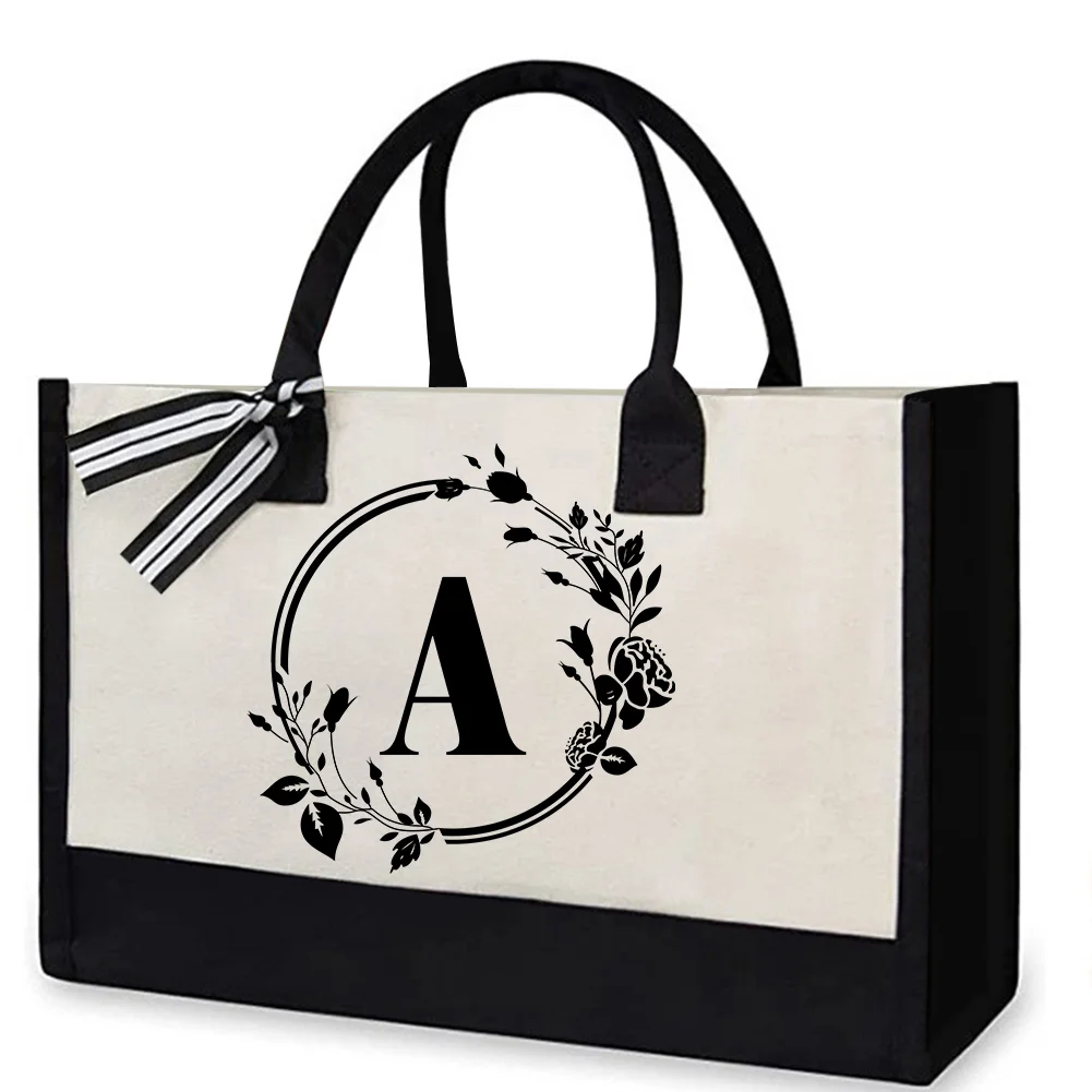 Canvas Shopping Bag - Alphabet