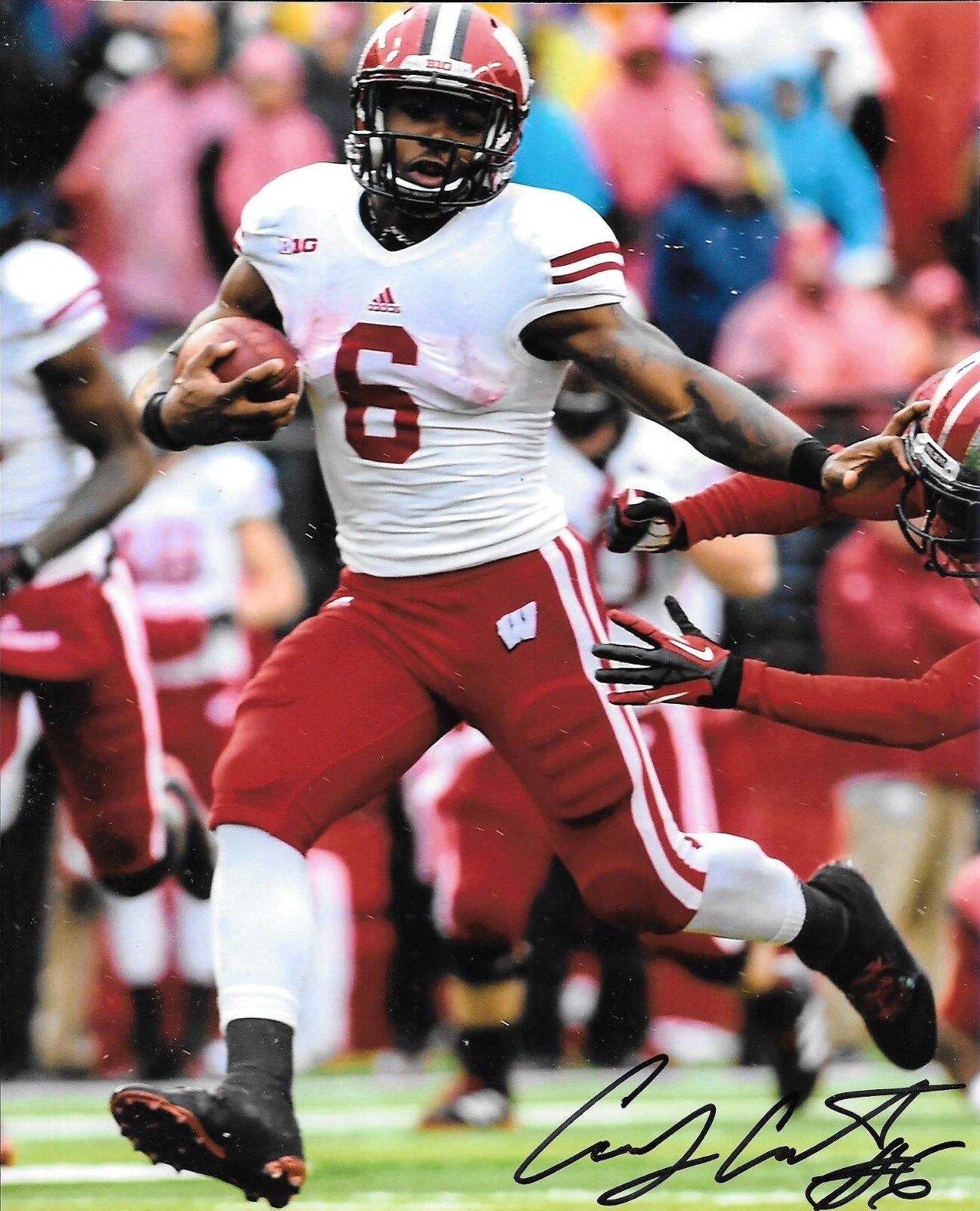 COREY CLEMENT HAND SIGNED WISCONSIN BADGERS 8X10 Photo Poster painting W/COA