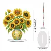 Sunflower Vase Diamond Dot Painting Ornament DIY Double Sided Acrylic