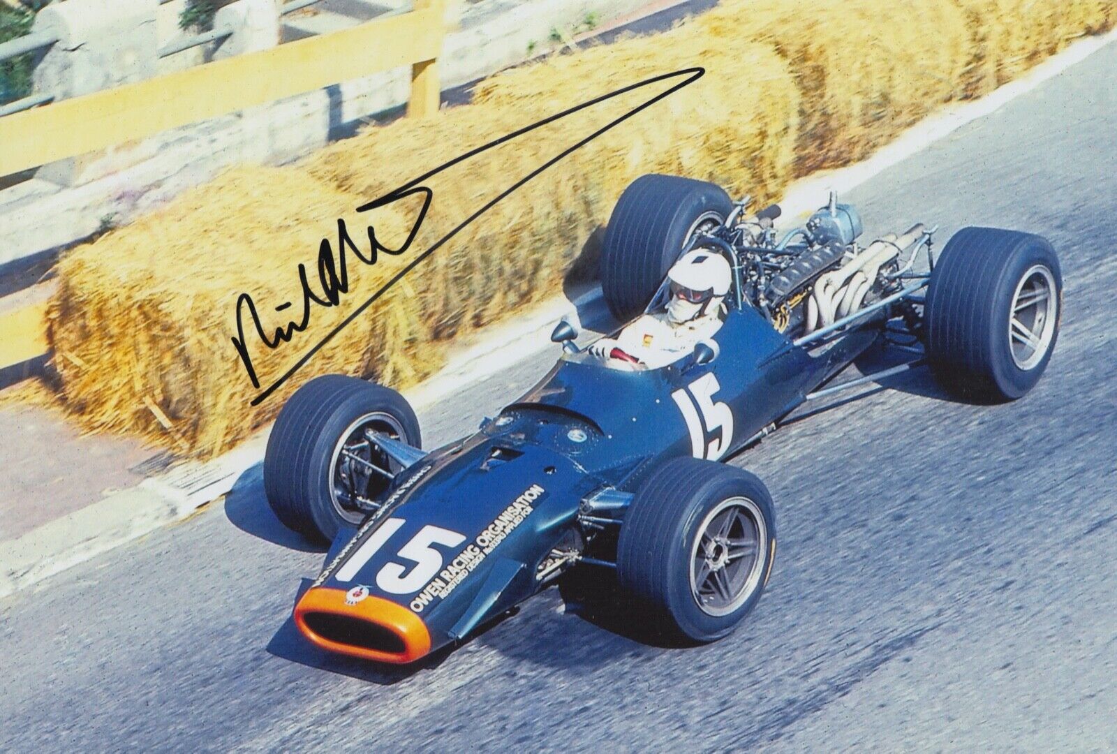 Richard Attwood Hand Signed 12x8 Photo Poster painting F1 Autograph Owen Racing Organisation 1