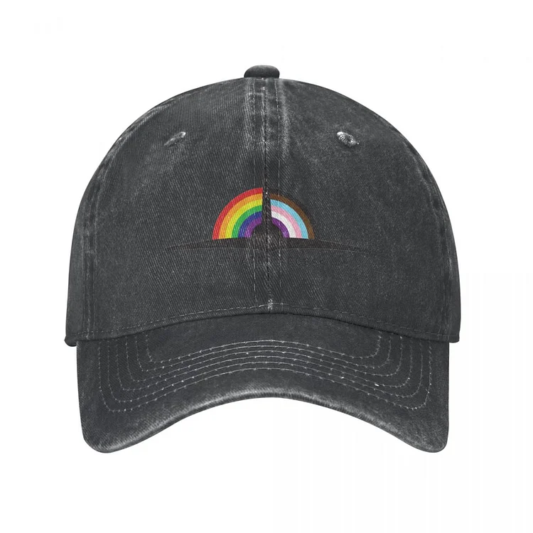 LGBT LGBTQ Elevated Access With Text Baseball Caps Unisex Style Distressed Denim Snapback Hat Outdoor All Seasons Travel Hats
