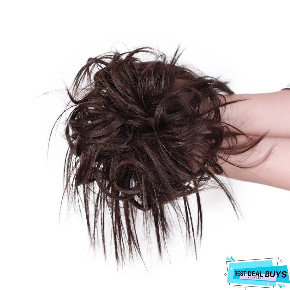 Rubber Band Chemical Fiber Wig Ring Chicken Tail Hair Ring Fluffy Curly Hair Ring