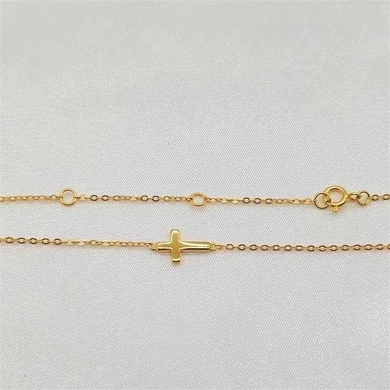 925 Sterling Silver Plating Cross Pendant Necklace