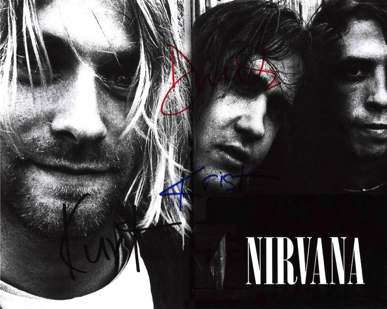 Nirvana SIGNED AUTOGRAPHED 10 X 8