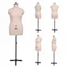 [US Local Warehouse] Dress Form Height Adjustable Sewing Mannequin Female with Stable Metal Base Mannequin Body Torso for Retail Boutique Store