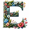 Diamond Painting-DIY Full Round Flowery Letter