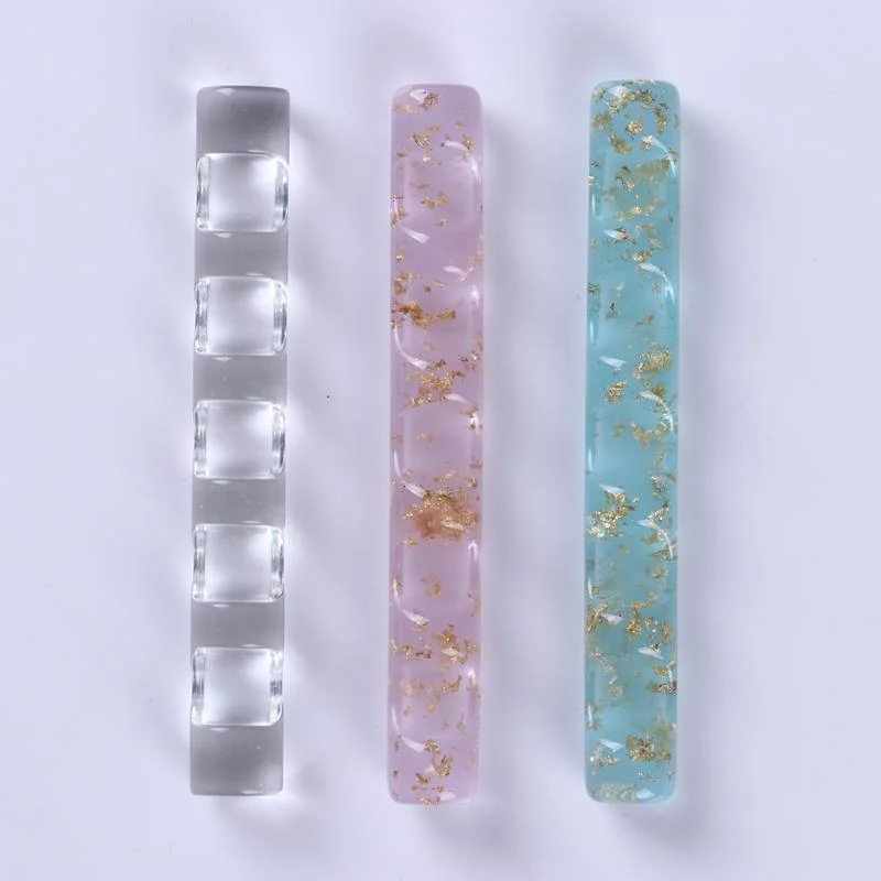 5 Grids Colorful Acrylic Clear Nail Brush Rack Shelf Painting Pen Rest Holder Stand Colorful UV Gel Brush Display Holder Tool-Nail Inspo