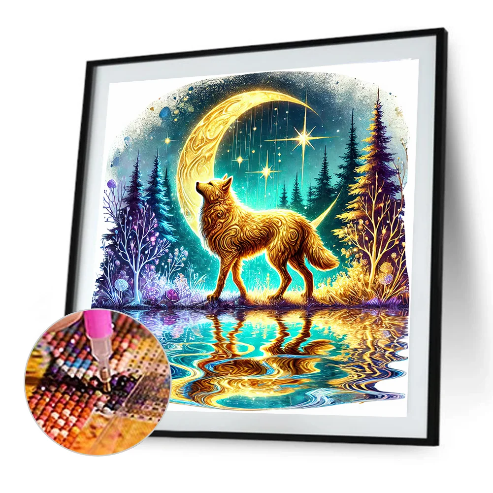 Diamond Painting - Full Round Drill - Wolf(Canvas|30*30cm)