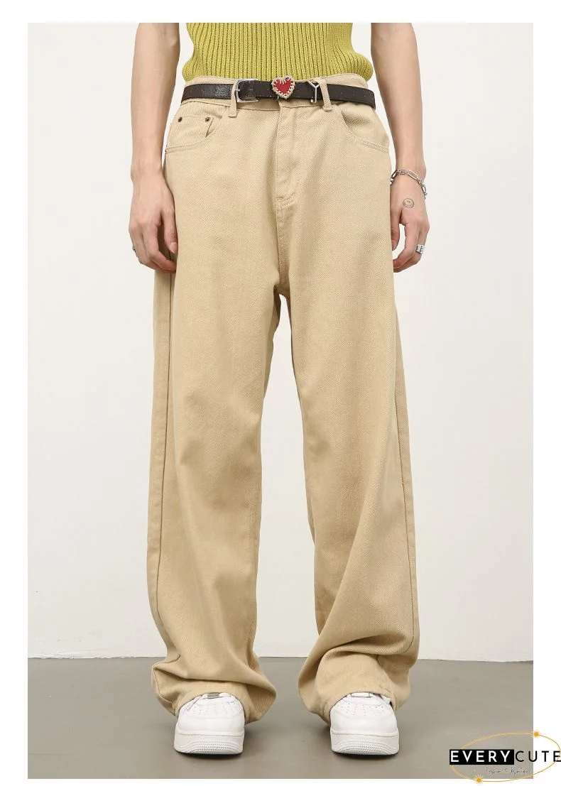 Cotton Casual Corduroy Women Long Pants Autumn Winter Office Button Wide-Legged Trousers Fashion Mid Waist Ladies Bottom