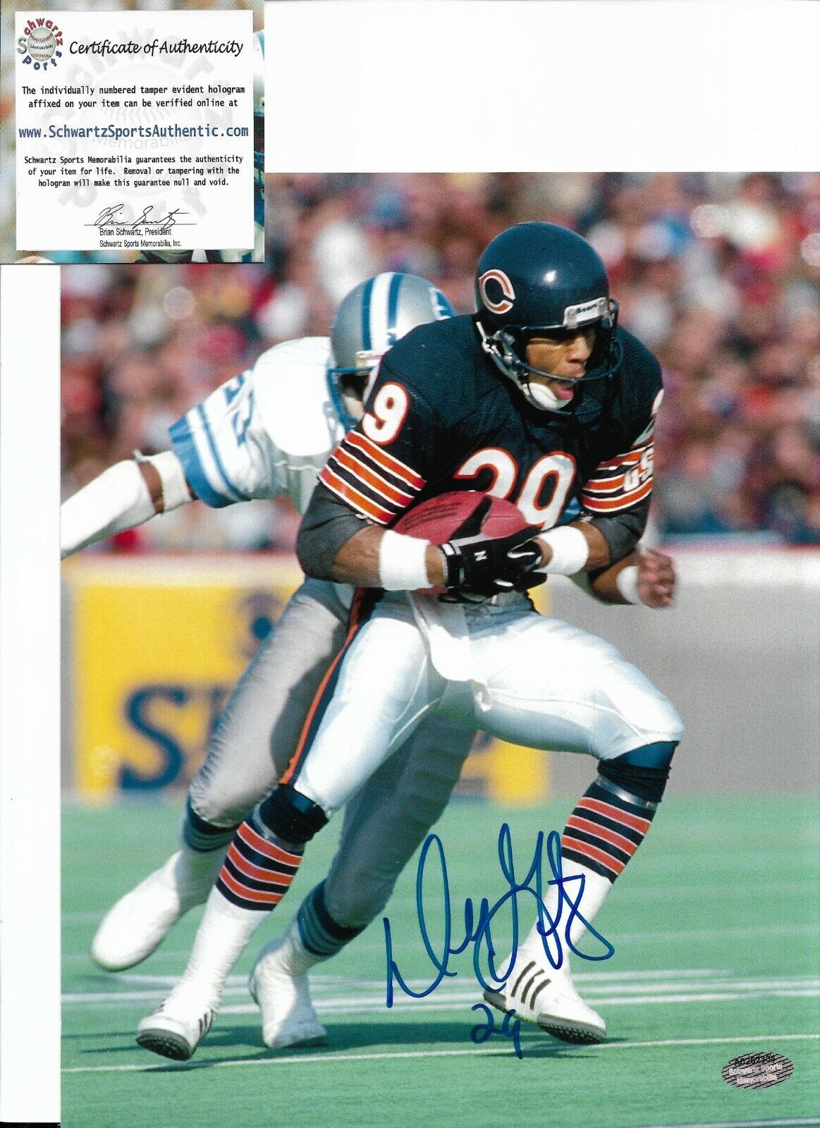 RARE Autographed Chicago Bears Dennis Gentry 8x10 Signed Football Photo Poster painting COA SBXX