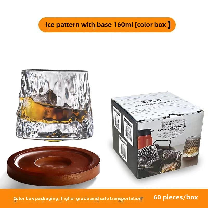 Hqt Swivel Glass Swivel Glass Bar Whiskey Glass Gyro Wine Glass