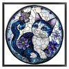 Cat And Butterfly-11CT Stamped Cross Stitch 40*40cm/15.75*15.75in tapestrymarket