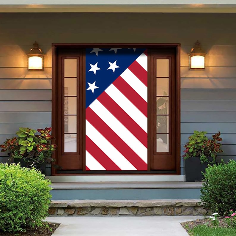 Patriotic Flag Door Set Door Mural