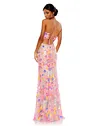 Embellished Lace Strappy Column Gown