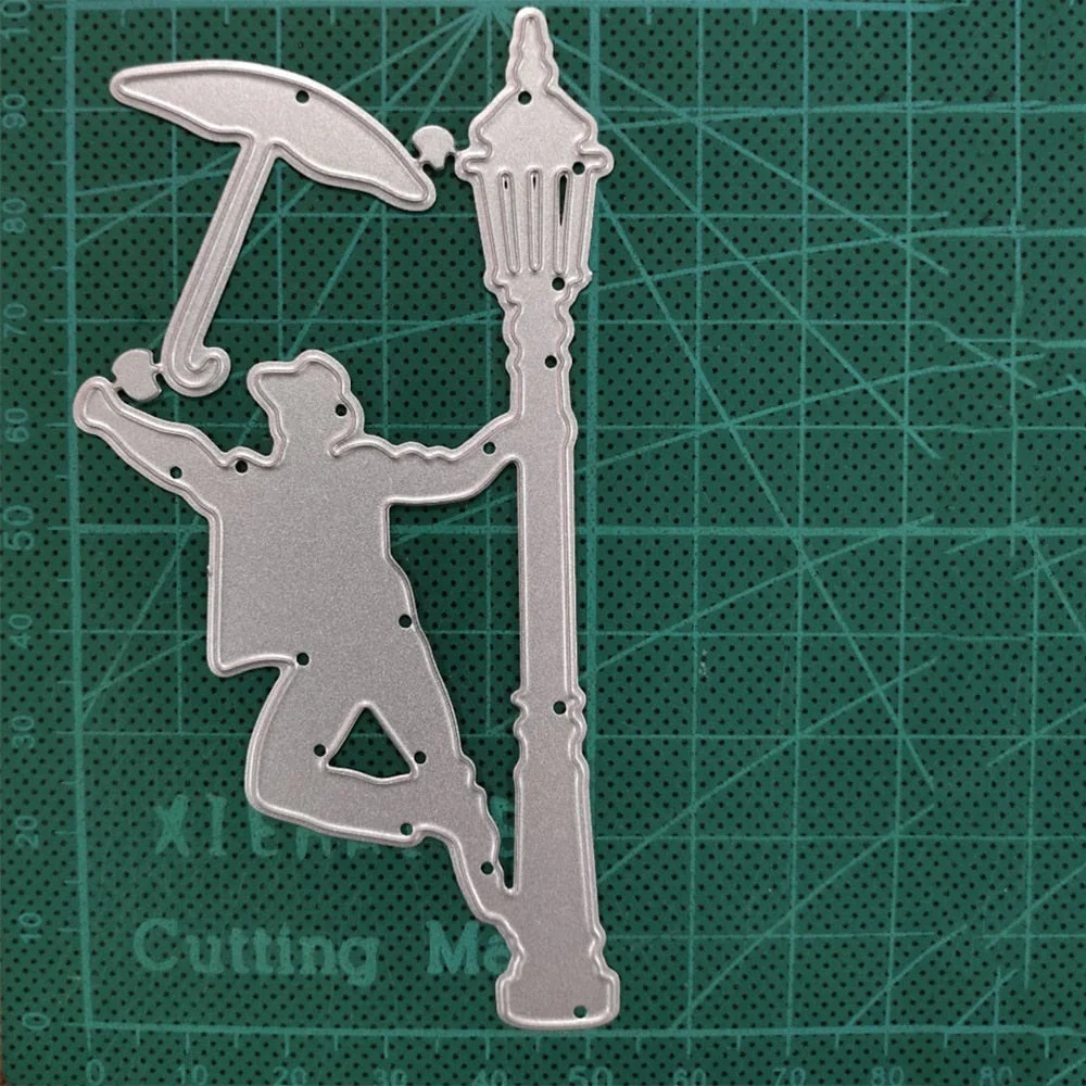 Metal Cutting Dies For Scrapbooking Embossing Die Men carry Umbrella Cut Dies DIY Paper Cards Craft Stencils