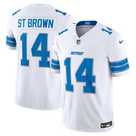 Men's Detroit Lions #14 Amon-Ra St. Brown  White Vapor F.U.S.E. Limited Jersey