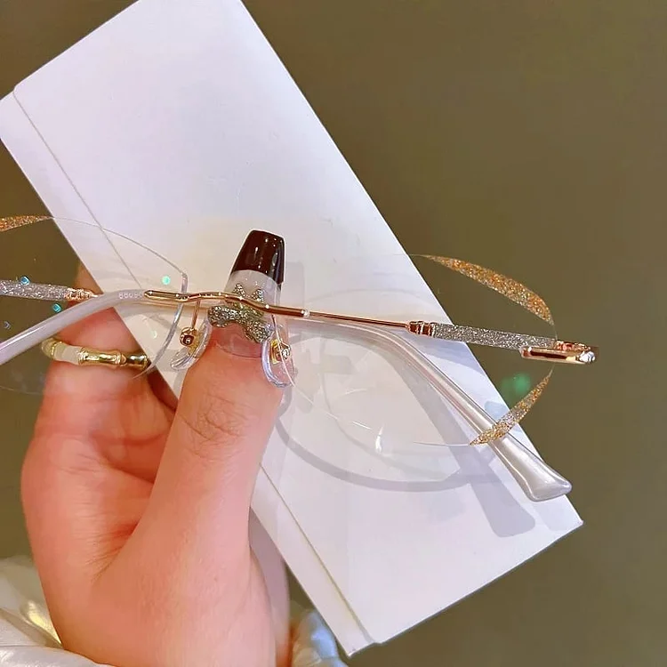 GAFAS PARA PRESBICIA CON ANTI-LUZ AZUL Y MONTURA DE DIAMANTES PARA MUJER