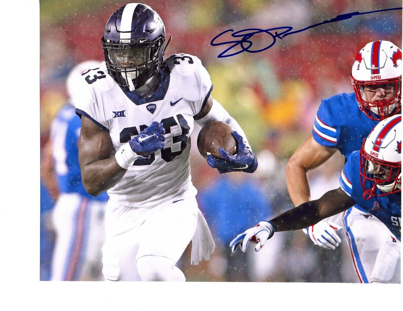 Sewo Olonilua TCU Horned Frogs signed autograph 8x10 football Photo Poster painting 2020 Draft d