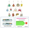 12pcs Christmas Double-Sided DIY Diamond Painting Keychain Kit