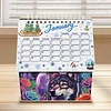 5D/DIY Kalender Kristallmalerei Schreibtisch Kalender Kit Heimdekoration (Wolf)