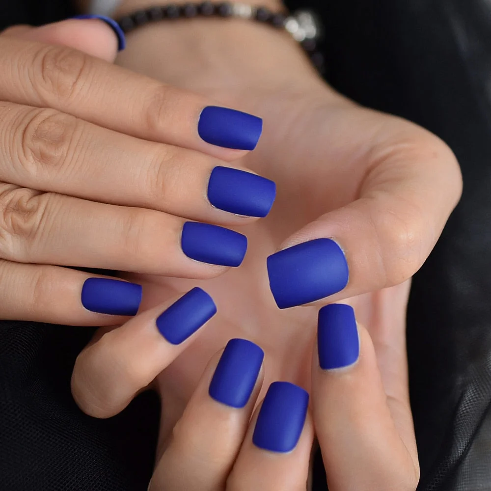 Rough Silver Glitter Faux Ongles Short Black Nails Fake Bling Lady Artificial Acrylic Nail Tips for Fingers-Nail Inspo