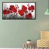 (US Only)1pc DIY Paint by Number Kit Poppy Frameless Canvas Wall Art Gift Idea 80x40cm