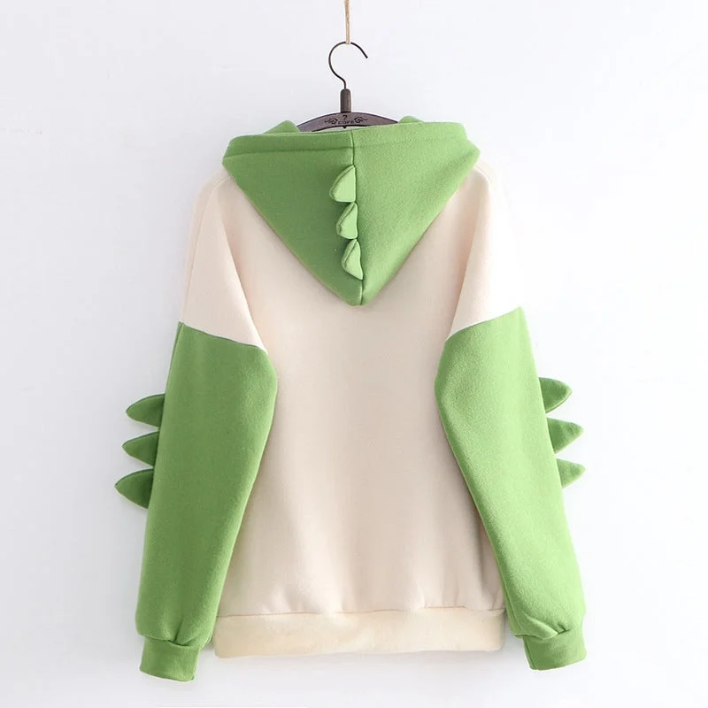 Brownm Printed Dinosaur Color Women's Winter Sweater