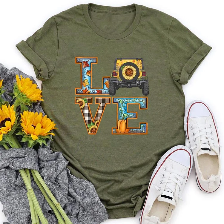 sunflower cage jeep T-Shirt Tee - 01680-Annaletters