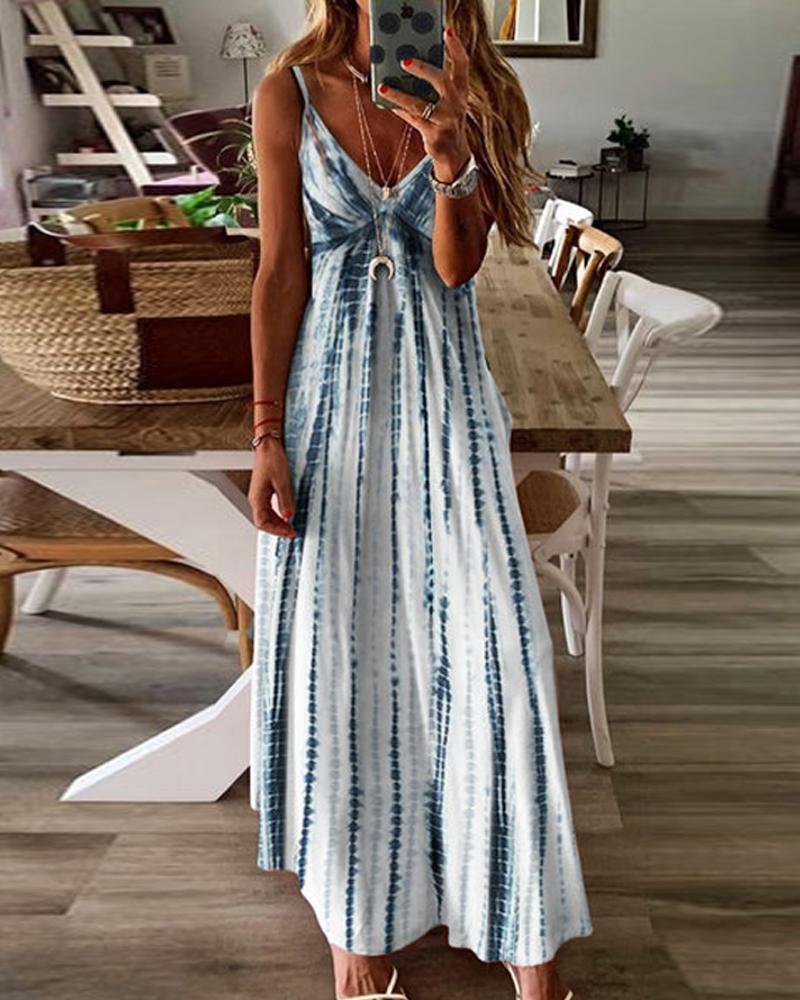 Tie Dye Cami Maxi Dress