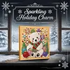 (25x25cm)DIY Pearl Painting Xmas Framed Handmade Pearl Material Art Kit Living Room Decor