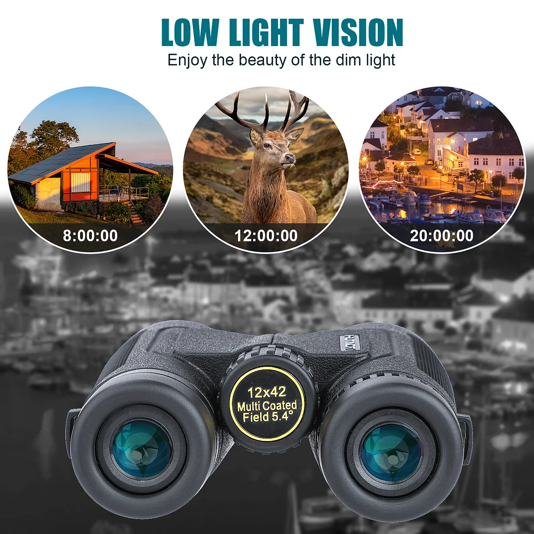 12X42 Binoculars for Kids Adults, Professional HD Waterproof Binoculars for Bird Watching Hunting