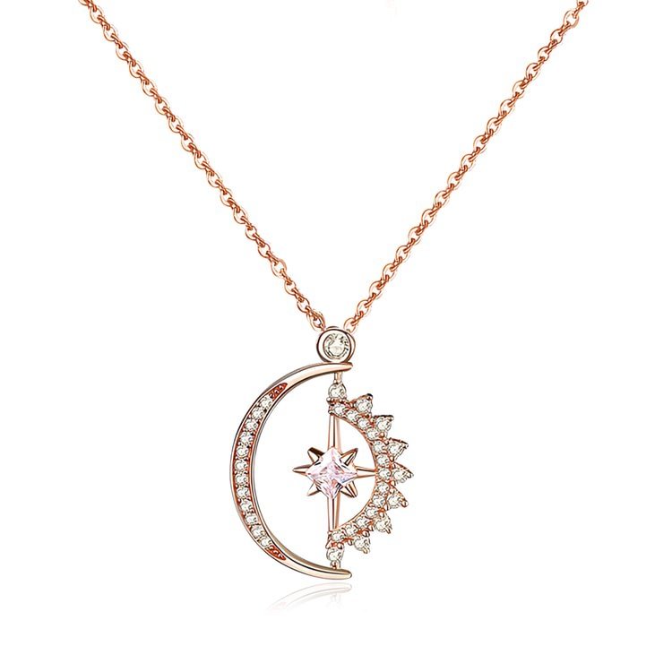 For Sister - We Always Have Each Other's Back Sun Moon And Star Necklace