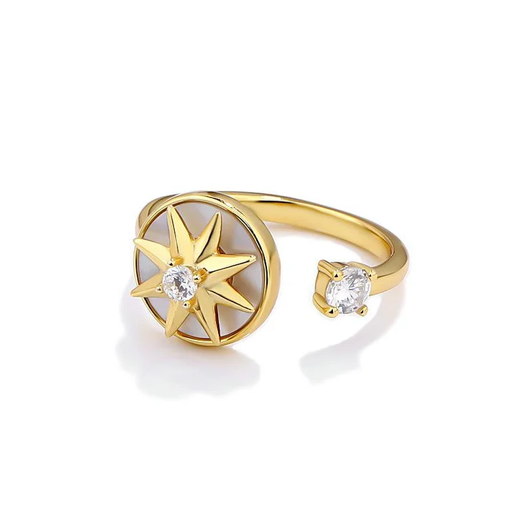 Rotating Star Anxiety Adjustable Ring