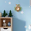 2Pcs Owl DIY Diamond Painting Ornament with Clock Function Home Craft Decor Art