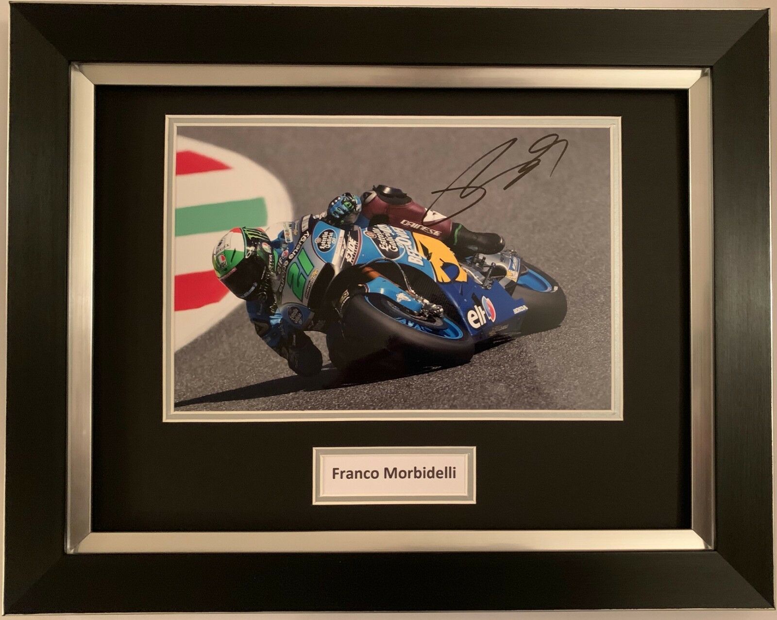 FRANCO MORBIDELLI HAND SIGNED FRAMED Photo Poster painting DISPLAY MARC VDS HONDA MOTOGP 1.