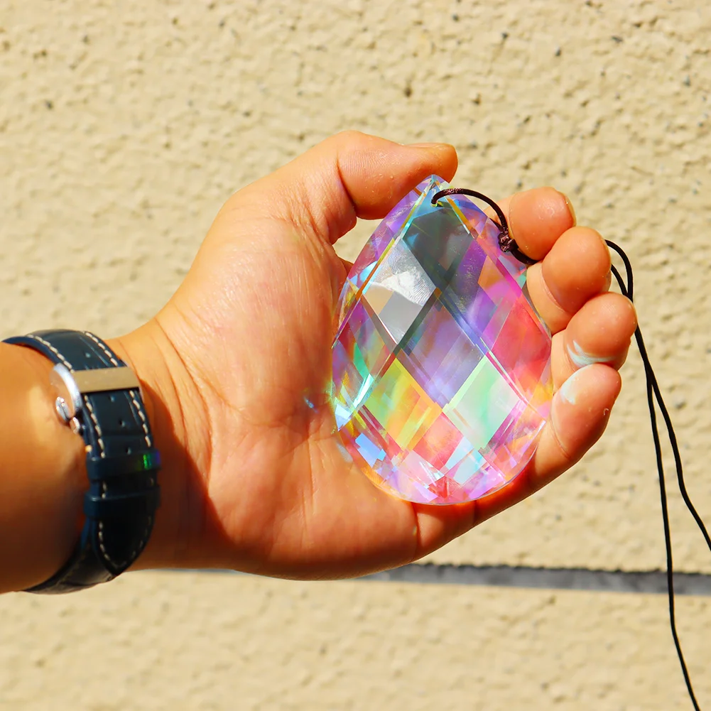 Hanging Crystal Prism Suncatcher Rainbow Maker Chandelier Pendant Drops (G)