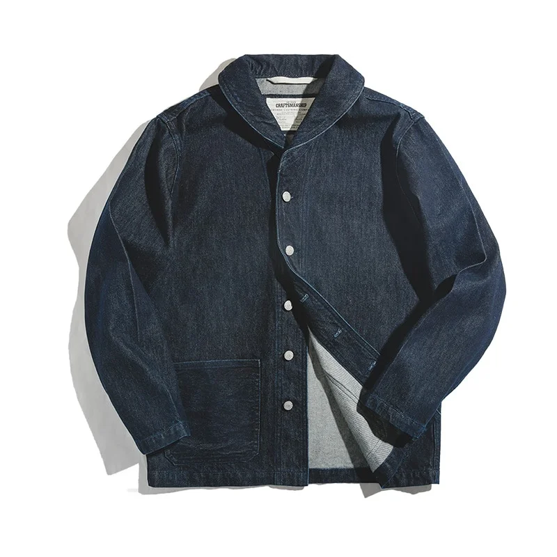 Yyvonne Tooling Jackets джинсовая куртка Mens American Casual Blue Washed Denim Jacket Navy Amekaji Vintage streetwear Jacket