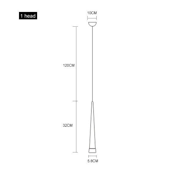 Modern Led Pendant Lights Fixture For Dining Room Aluminum Hardware Hanging Lamp  Lighting Restaurant Decorated For 15-30 Meters