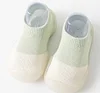 Korean autumn boys and girls baby contrast color soft bottom non-slip not easy to fall off baby toddler shoes socks shoes