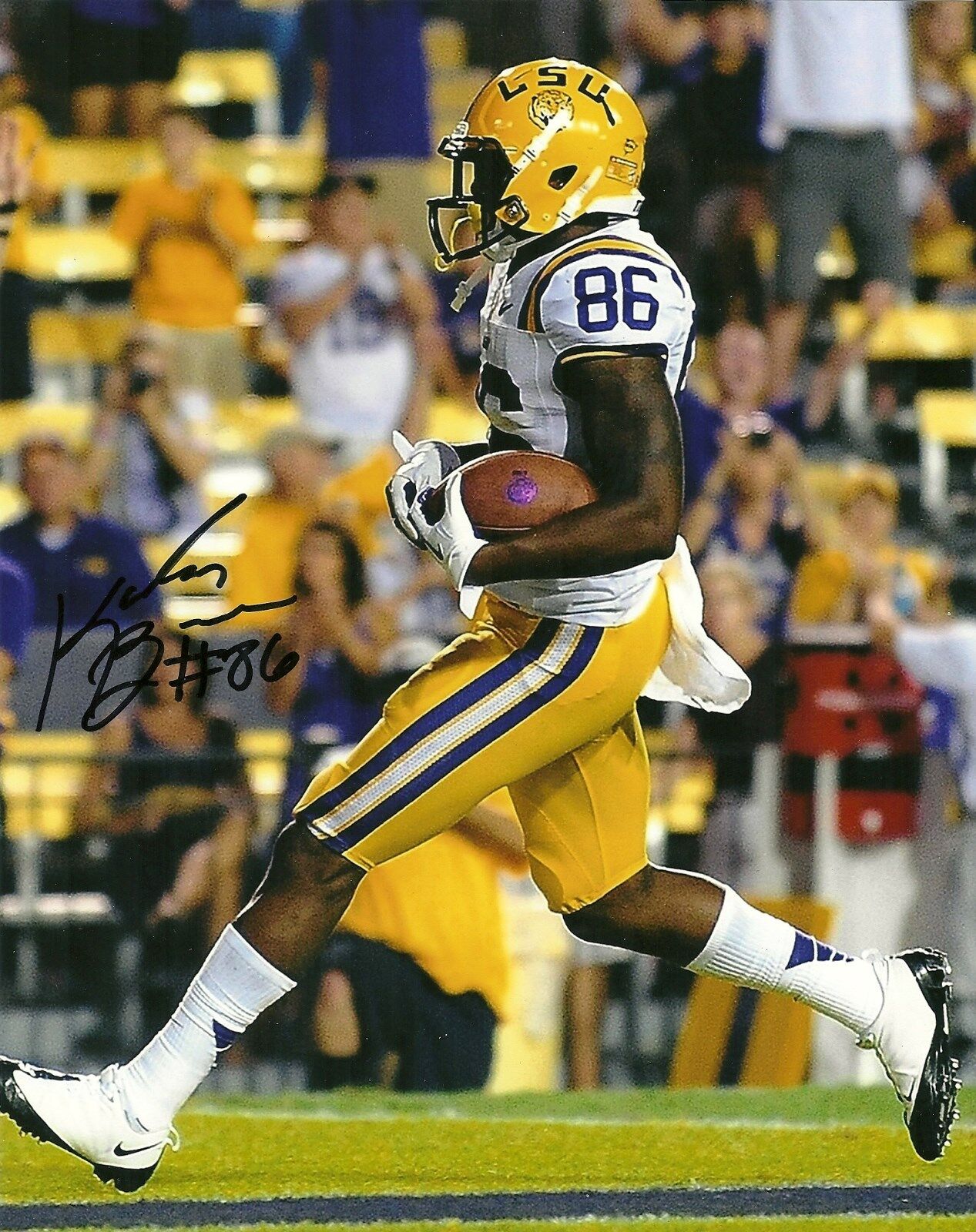 KADRON BOONE HAND SIGNED LSU TIGERS 8X10 Photo Poster painting W/COA